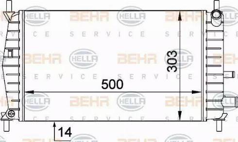 BEHR HELLA Service 8MK 376 720-261 - Radiator, mühərrikin soyudulması furqanavto.az