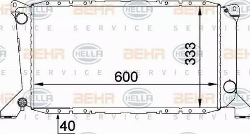 BEHR HELLA Service 8MK 376 720-211 - Radiator, mühərrikin soyudulması furqanavto.az