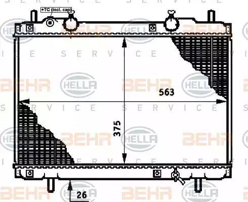 BEHR HELLA Service 8MK 376 720-751 - Radiator, mühərrikin soyudulması furqanavto.az