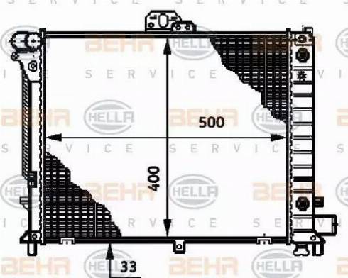 BEHR HELLA Service 8MK 376 720-781 - Radiator, mühərrikin soyudulması furqanavto.az