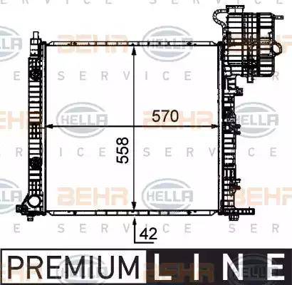 BEHR HELLA Service 8MK 376 721-411 - Radiator, mühərrikin soyudulması furqanavto.az