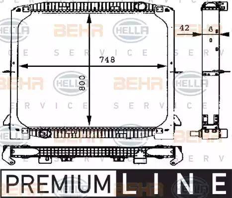 BEHR HELLA Service 8MK 376 721-571 - Radiator, mühərrikin soyudulması furqanavto.az