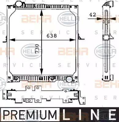 BEHR HELLA Service 8MK 376 721-141 - Radiator, mühərrikin soyudulması furqanavto.az