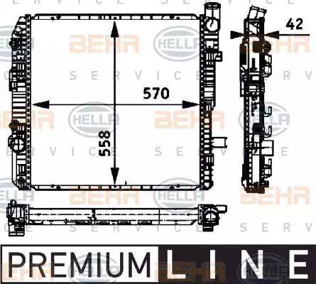 BEHR HELLA Service 8MK 376 721-111 - Radiator, mühərrikin soyudulması furqanavto.az