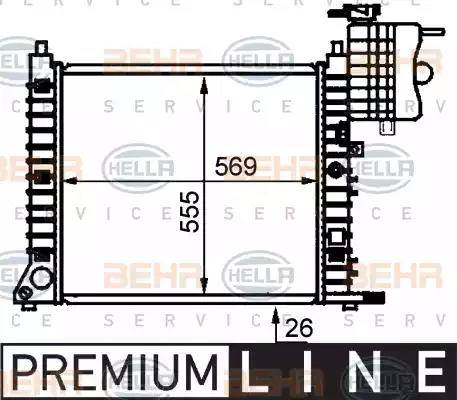 BEHR HELLA Service 8MK 376 721-381 - Radiator, mühərrikin soyudulması furqanavto.az