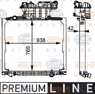 BEHR HELLA Service 8MK 376 721-711 - Radiator, mühərrikin soyudulması furqanavto.az