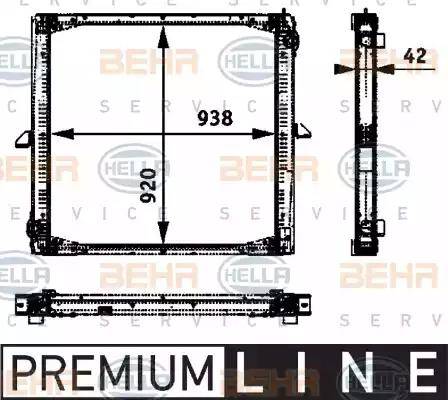 BEHR HELLA Service 8MK 376 722-401 - Radiator, mühərrikin soyudulması furqanavto.az