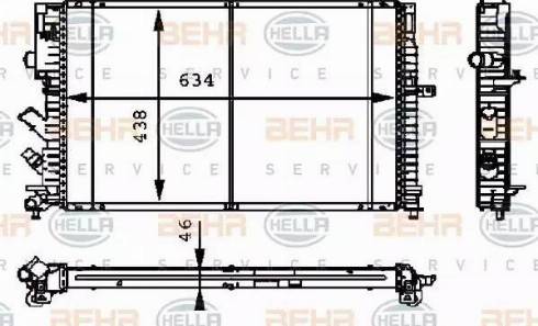 BEHR HELLA Service 8MK 376 722-421 - Radiator, mühərrikin soyudulması furqanavto.az