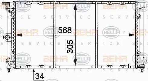 BEHR HELLA Service 8MK 376 722-631 - Radiator, mühərrikin soyudulması furqanavto.az