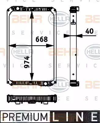 BEHR HELLA Service 8MK 376 722-021 - Radiator, mühərrikin soyudulması furqanavto.az