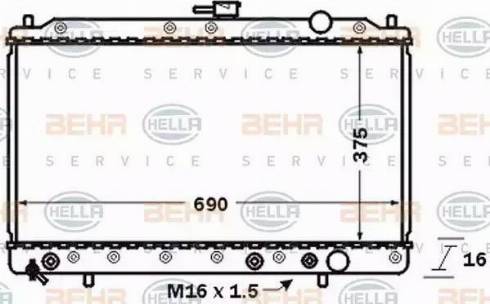 BEHR HELLA Service 8MK 376 727-501 - Radiator, mühərrikin soyudulması furqanavto.az