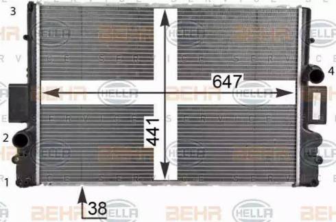 BEHR HELLA Service 8MK 376 774-434 - Radiator, mühərrikin soyudulması furqanavto.az