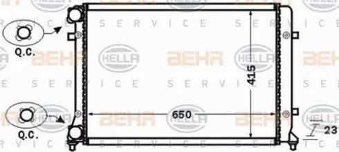 BEHR HELLA Service 8MK 376 774-011 - Radiator, mühərrikin soyudulması furqanavto.az