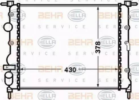 BEHR HELLA Service 8MK 376 771-671 - Radiator, mühərrikin soyudulması furqanavto.az