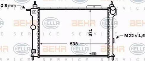 BEHR HELLA Service 8MK 376 771-061 - Radiator, mühərrikin soyudulması furqanavto.az