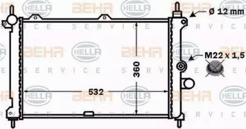 BEHR HELLA Service 8MK 376 771-171 - Radiator, mühərrikin soyudulması furqanavto.az