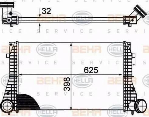 BEHR HELLA Service 8ML 376 988-004 - Intercooler, şarj cihazı furqanavto.az