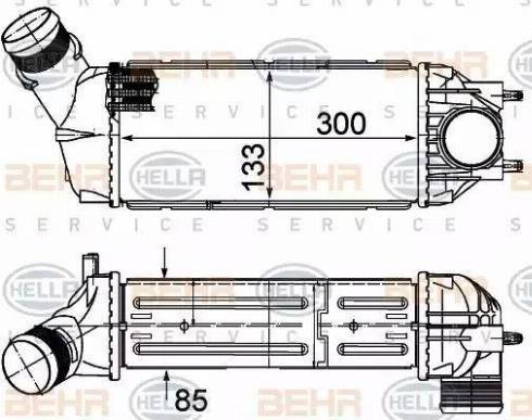 BEHR HELLA Service 8ML 376 988-104 - Intercooler, şarj cihazı furqanavto.az