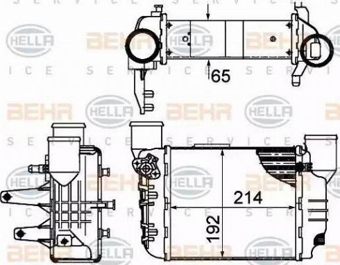 BEHR HELLA Service 8ML 376 899-061 - Intercooler, şarj cihazı furqanavto.az