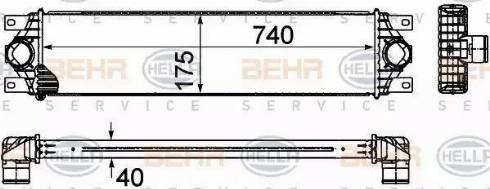 BEHR HELLA Service 8ML 376 899-011 - Intercooler, şarj cihazı furqanavto.az