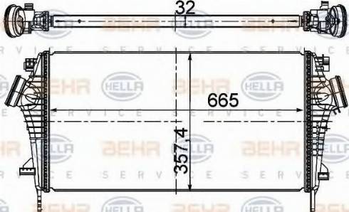 BEHR HELLA Service 8ML 376 746-484 - Intercooler, şarj cihazı furqanavto.az