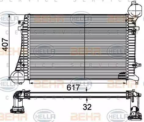 BEHR HELLA Service 8ML 376 746-131 - Intercooler, şarj cihazı furqanavto.az