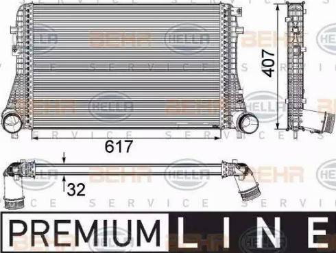 BEHR HELLA Service 8ML 376 746-741 - Intercooler, şarj cihazı furqanavto.az