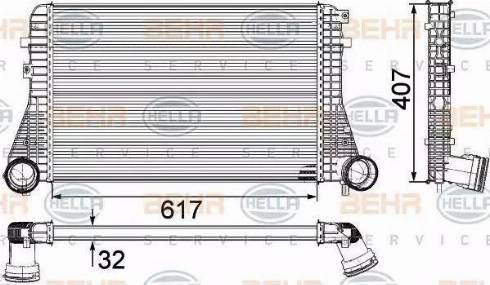 BEHR HELLA Service 8ML 376 746-711 - Intercooler, şarj cihazı furqanavto.az