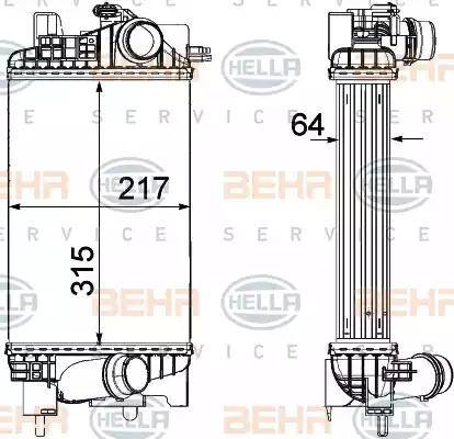 BEHR HELLA Service 8ML 376 756-411 - Intercooler, şarj cihazı furqanavto.az