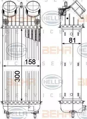 BEHR HELLA Service 8ML 376 756-741 - Intercooler, şarj cihazı furqanavto.az