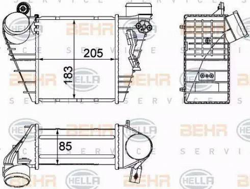 BEHR HELLA Service 8ML 376 700-704 - Intercooler, şarj cihazı furqanavto.az