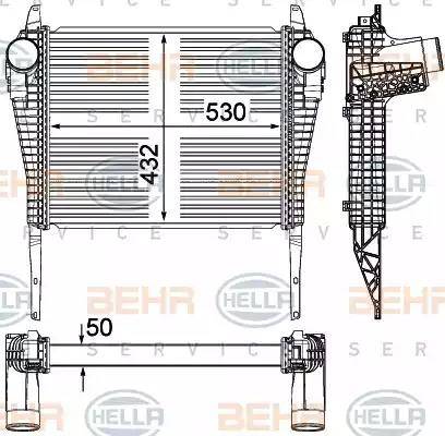 BEHR HELLA Service 8ML 376 715-241 - Intercooler, şarj cihazı furqanavto.az