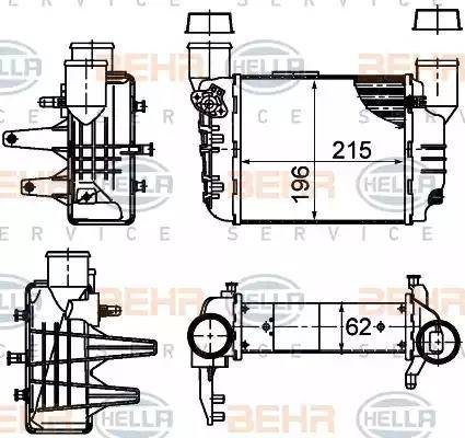 BEHR HELLA Service 8ML 376 783-581 - Intercooler, şarj cihazı furqanavto.az