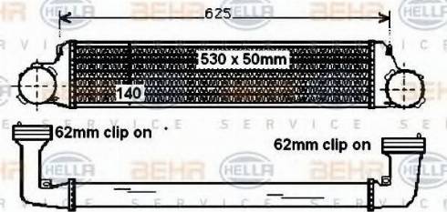 BEHR HELLA Service 8ML 376 787-141 - Intercooler, şarj cihazı furqanavto.az