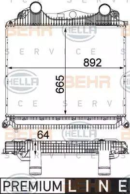 BEHR HELLA Service 8ML 376 724-381 - Intercooler, şarj cihazı furqanavto.az