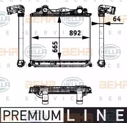 BEHR HELLA Service 8ML 376 724-321 - Intercooler, şarj cihazı furqanavto.az