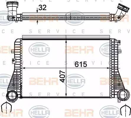 BEHR HELLA Service 8ML 376 723-544 - Intercooler, şarj cihazı furqanavto.az