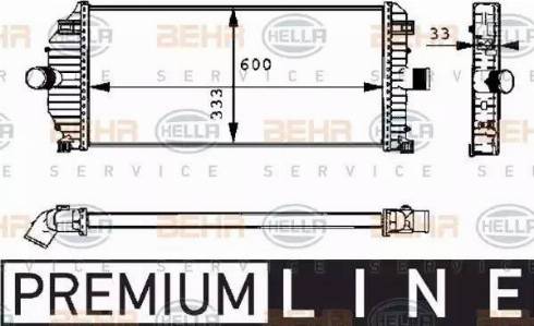 BEHR HELLA Service 8ML 376 723-101 - Intercooler, şarj cihazı furqanavto.az