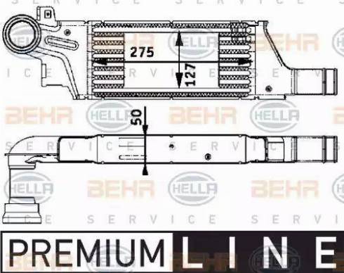 BEHR HELLA Service 8ML 376 723-281 - Intercooler, şarj cihazı furqanavto.az