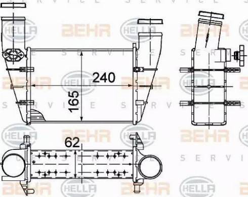 BEHR HELLA Service 8ML 376 727-581 - Intercooler, şarj cihazı furqanavto.az