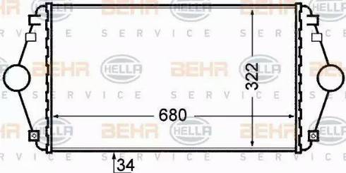 BEHR HELLA Service 8ML 376 727-641 - Intercooler, şarj cihazı furqanavto.az