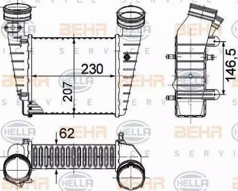 BEHR HELLA Service 8ML 376 776-611 - Intercooler, şarj cihazı furqanavto.az