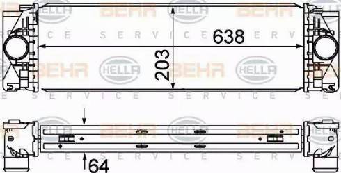 BEHR HELLA Service 8ML 376 777-404 - Intercooler, şarj cihazı furqanavto.az