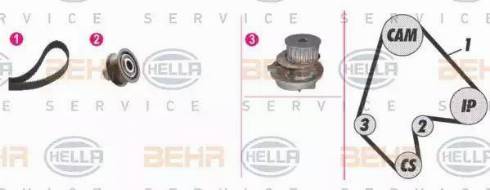 BEHR HELLA Service 8MP 376 805-891 - Su Pompası və Vaxt Kəməri Dəsti furqanavto.az