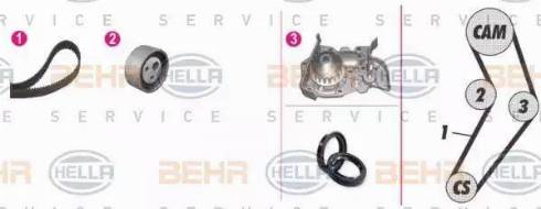 BEHR HELLA Service 8MP 376 805-841 - Su Pompası və Vaxt Kəməri Dəsti furqanavto.az