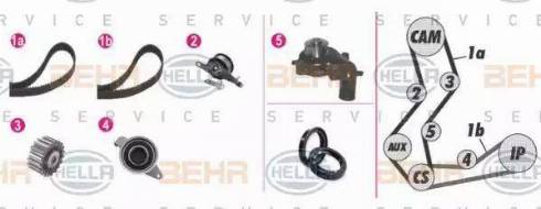 BEHR HELLA Service 8MP 376 805-821 - Su Pompası və Vaxt Kəməri Dəsti furqanavto.az