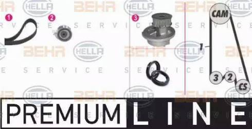 BEHR HELLA Service 8MP 376 800-801 - Su Pompası və Vaxt Kəməri Dəsti furqanavto.az