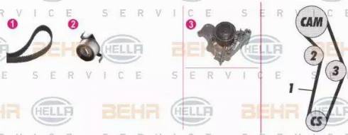 BEHR HELLA Service 8MP 376 808-891 - Su Pompası və Vaxt Kəməri Dəsti furqanavto.az