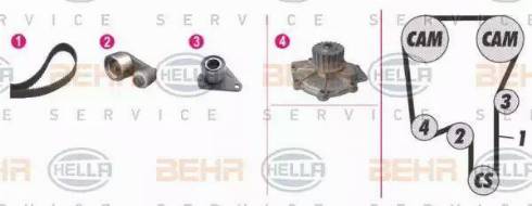 BEHR HELLA Service 8MP 376 808-851 - Su Pompası və Vaxt Kəməri Dəsti furqanavto.az