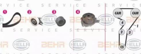 BEHR HELLA Service 8MP 376 802-891 - Su Pompası və Vaxt Kəməri Dəsti furqanavto.az